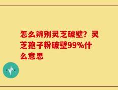 怎么辨别灵芝破壁？灵芝孢子粉破壁99%什么意思