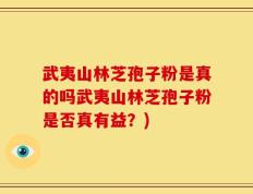 武夷山林芝孢子粉是真的吗武夷山林芝孢子粉是否真有益？)