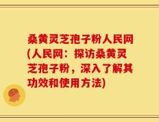 桑黄灵芝孢子粉人民网(人民网：探访桑黄灵芝孢子粉，深入了解其功效和使用方法)