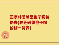 正宗林芝破壁孢子粉价格表(林芝破壁孢子粉价格一览表)