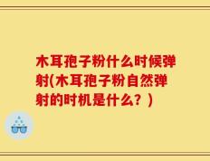 木耳孢子粉什么时候弹射(木耳孢子粉自然弹射的时机是什么？)