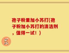 孢子粉里加小苏打(孢子粉加小苏打的清洁剂，值得一试！)