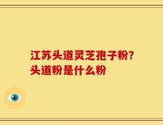 江苏头道灵芝孢子粉？头道粉是什么粉