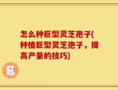 怎么种巨型灵芝孢子(种植巨型灵芝孢子，提高产量的技巧)