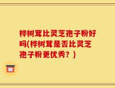 桦树茸比灵芝孢子粉好吗(桦树茸是否比灵芝孢子粉更优秀？)