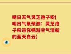 明日天气灵芝孢子粉(明日气象预测：灵芝孢子粉带你畅游空气清新的蓝天白云)