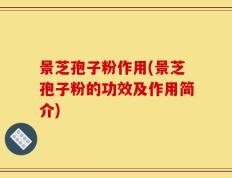 景芝孢子粉作用(景芝孢子粉的功效及作用简介)
