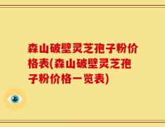 森山破壁灵芝孢子粉价格表(森山破壁灵芝孢子粉价格一览表)