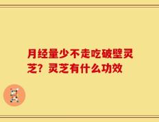月经量少不走吃破壁灵芝？灵芝有什么功效