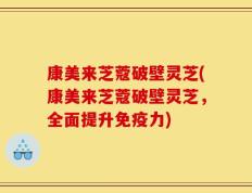 康美来芝蔻破壁灵芝(康美来芝蔻破壁灵芝，全面提升免疫力)