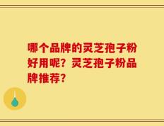 哪个品牌的灵芝孢子粉好用呢？灵芝孢子粉品牌推荐？