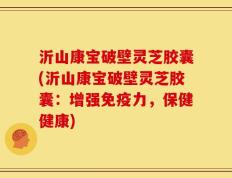 沂山康宝破壁灵芝胶囊(沂山康宝破壁灵芝胶囊：增强免疫力，保健健康)