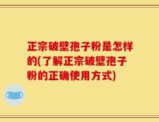正宗破壁孢子粉是怎样的(了解正宗破壁孢子粉的正确使用方式)
