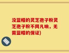 没蓝帽的灵芝孢子粉灵芝孢子粉不同凡响，无需蓝帽的保证)