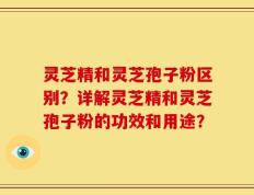 灵芝精和灵芝孢子粉区别？详解灵芝精和灵芝孢子粉的功效和用途？