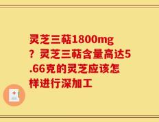 灵芝三萜1800mg？灵芝三萜含量高达5.66克的灵芝应该怎样进行深加工