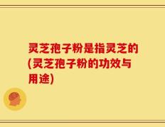 灵芝孢子粉是指灵芝的(灵芝孢子粉的功效与用途)
