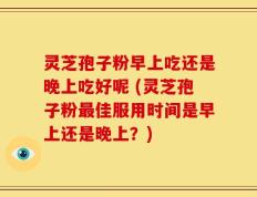 灵芝孢子粉早上吃还是晚上吃好呢 (灵芝孢子粉最佳服用时间是早上还是晚上？)