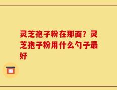灵芝孢子粉在那面？灵芝孢子粉用什么勺子最好