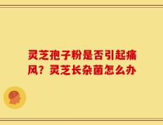 灵芝孢子粉是否引起痛风？灵芝长杂菌怎么办