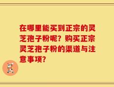 在哪里能买到正宗的灵芝孢子粉呢？购买正宗灵芝孢子粉的渠道与注意事项？