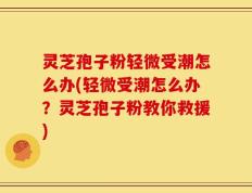 灵芝孢子粉轻微受潮怎么办(轻微受潮怎么办？灵芝孢子粉教你救援)