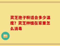 灵芝孢子粉适合多少温度？灵芝种植在家里怎么消毒