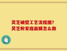 灵芝破壁工艺流程图？灵芝粉家庭面膜怎么做