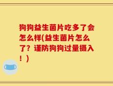 狗狗益生菌片吃多了会怎么样(益生菌片怎么了？谨防狗狗过量摄入！)