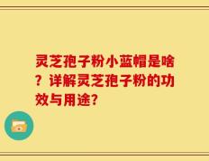 灵芝孢子粉小蓝帽是啥？详解灵芝孢子粉的功效与用途？