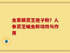 虫草跟灵芝孢子粉？人参灵芝蛹虫粉功效与作用