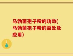 马勃菌孢子粉的功效(马勃菌孢子粉的益处及应用)