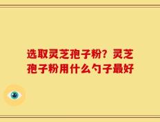选取灵芝孢子粉？灵芝孢子粉用什么勺子最好