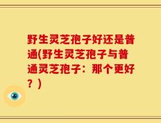 野生灵芝孢子好还是普通(野生灵芝孢子与普通灵芝孢子：那个更好？)