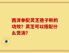 西洋参配灵芝孢子粉的功效？灵芝可以搭配什么煲汤？