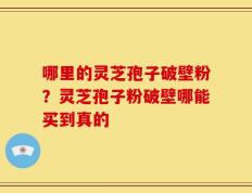 哪里的灵芝孢子破壁粉？灵芝孢子粉破壁哪能买到真的