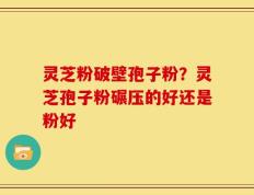灵芝粉破壁孢子粉？灵芝孢子粉碾压的好还是粉好