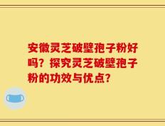 安徽灵芝破壁孢子粉好吗？探究灵芝破壁孢子粉的功效与优点？