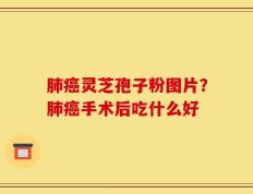 肺癌灵芝孢子粉图片？肺癌手术后吃什么好