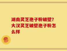 湖南灵芝孢子粉破壁？大汉灵芝破壁孢子粉怎么样