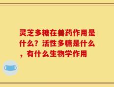 灵芝多糖在兽药作用是什么？活性多糖是什么，有什么生物学作用