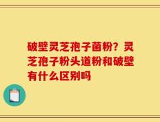 破壁灵芝孢子菌粉？灵芝孢子粉头道粉和破壁有什么区别吗