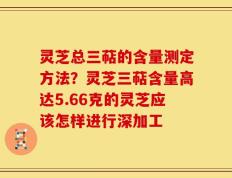 灵芝总三萜的含量测定方法？灵芝三萜含量高达5.66克的灵芝应该怎样进行深加工