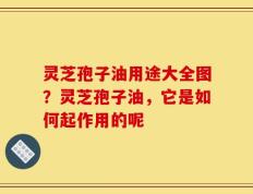 灵芝孢子油用途大全图？灵芝孢子油，它是如何起作用的呢