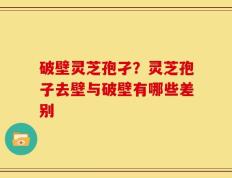 破壁灵芝孢孑？灵芝孢子去壁与破壁有哪些差别