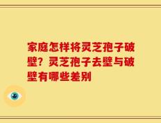 家庭怎样将灵芝孢子破壁？灵芝孢子去壁与破壁有哪些差别