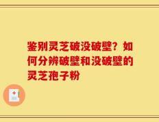 鉴别灵芝破没破壁？如何分辨破壁和没破壁的灵芝孢子粉