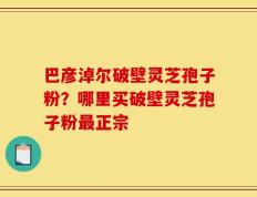 巴彦淖尔破壁灵芝孢子粉？哪里买破壁灵芝孢子粉最正宗