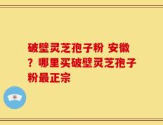 破壁灵芝孢子粉 安徽？哪里买破壁灵芝孢子粉最正宗