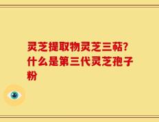 灵芝提取物灵芝三萜？什么是第三代灵芝孢子粉